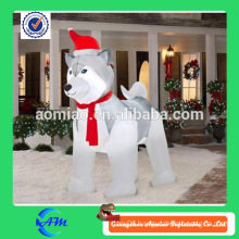 Cute inflatable christmas decoration dog giant inflatable husky dog for sale